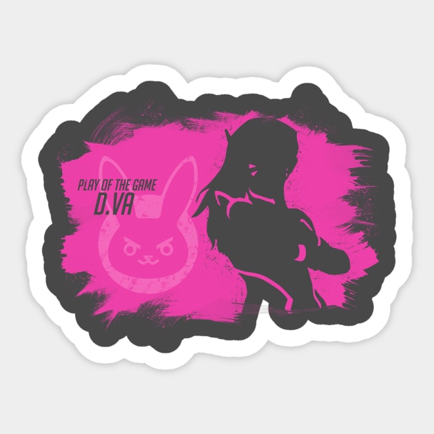 Play of the game - D.Va Sticker by samuray